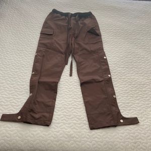 Cargo Flare button pants with zipper
